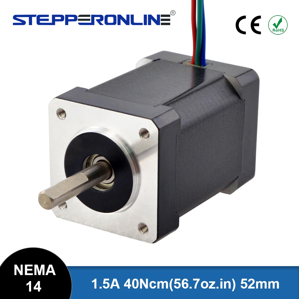 Closed Loop Stepper Motor Nema 17 - STEPPERONLINE Nema 14 stappenmotor 35x52mm 40Ncm